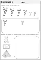 Vorschau - Arbeitsblätter - Buchstabe Y Arbeitsblätter | Einführung Klasse 1 - Seite 3