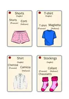 Aperçu - Cartes / Images - Cartes avec des mots en ANGLAIS, FRANÇAIS ET ITALIEN - Page 1