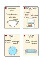 Aperçu - Cartes / Images - Cartes avec des mots en ANGLAIS, FRANÇAIS ET ITALIEN - Page 2