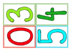 Vorschau - Bildkarten - Knetvorlagen Zahlen - Seite 2