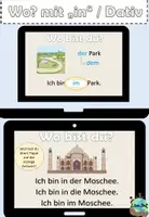 Vorschau - Interaktives Material - Interaktive Präsentation / PDF "Wo bist du?" Präposition "in" plus Dativ (Thema "Orte in der Stadt") DaZ / Deutsch - Deckblatt