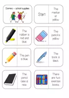 Vorschau - Spiele - Spiele im Englischunterricht: Domino - school supplies - Seite 2