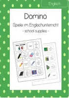 Vorschau - Spiele - Spiele im Englischunterricht: Domino - school supplies - Deckblatt
