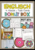 Vorschau - Fördermaterial/Inklusion - ENGLISCH - DONUT BOX (4. Schulstufe) 36 Aufgabenkarten zum Jahrestoff - Deckblatt
