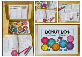 Vorschau - Fördermaterial/Inklusion - ENGLISCH - DONUT BOX (4. Schulstufe) 36 Aufgabenkarten zum Jahrestoff - Seite 1
