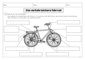 Vorschau - Arbeitsblätter - Verkehrssicheres Fahrrad Arbeitsblätter - Seite 3