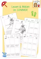 Vorschau - Arbeitsblätter - Lesen und Malen - verschiedene Themen / wachsendes Materialpaket - Deckblatt