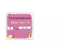 Vorschau - Spiele - Partnerlesekarten Wörter 4 - Seite 3