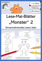 Vorschau - Arbeitsblätter - Lese-Mal-Blätter Monster (2) – sinnerfassendes Lesen | Klasse 1 & 2 - Deckblatt