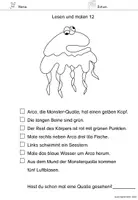 Vorschau - Arbeitsblätter - Lese-Mal-Blätter Monster (3) – sinnerfassendes Lesen | Klasse 1 & 2 - Seite 2