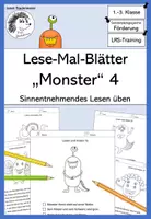 Vorschau - Arbeitsblätter - Lese-Mal-Blätter Monster (4) – sinnerfassendes Lesen | Klasse 1 & 2 - Deckblatt
