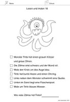 Vorschau - Arbeitsblätter - Lese-Mal-Blätter Monster (4) – sinnerfassendes Lesen | Klasse 1 & 2 - Seite 3