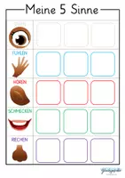 Vorschau - Arbeitsblätter - 5 Fünf Sinne Sortier Aktivität, 5 senses, Match - Seite 2