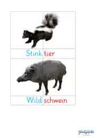 Vorschau - Stationenlernen - Tierhälften Silben Spiel, Silbentrennung lernen - Seite 3