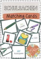 Aperçu - Jeux - Matching Cards Schulsachen German - Page de couverture