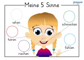Vorschau - Arbeitsblätter - 5 Sinne Aktivitätsbuch Gesicht, Busy Book Face - Seite 2