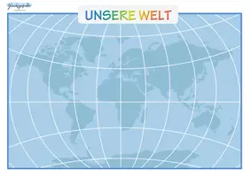 Vorschau - Stationenlernen - Weltkarte, Unsere Welt, Atlas, Montessori, Puzzle Spiel - Seite 1