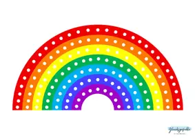 Vorschau - Stationenlernen - Regenbogen Formen Tupfbild mit Wattestäbchen, Fingerfarbe - Seite 3