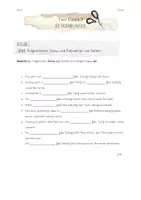 Vorschau - Arbeitsblätter - Grammatiktest "Der Sprachabschneider" - Präpositionen - Kasus - Konjugation von Verben - Seite 1