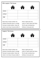 Vorschau - Arbeitsblätter - Mini Logical The house - Leseverständis für Englisch-Anfänger - Deckblatt