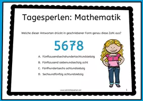 Vorschau - Poster - Mathematik: 180 Aufgabenplakate für jeden Tag - 4. Kl. D/A - Seite 1