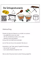 Vorschau - Arbeitsblätter - Flipbook Schlaginstrumente - Instrumentenkunde Musik - Seite 1