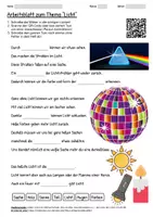 Vorschau - Arbeitsblätter - Lernplakat + Arbeitsblatt "Licht" + Onlineübung & MP3 + Infografik - Seite 1