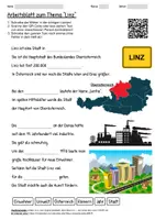 Vorschau - Arbeitsblätter - Lernposter + Arbeitsblatt "Linz" + Onlineübung & MP3 + Mindmap + Infografik - Seite 1