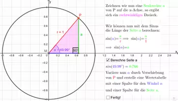 Vorschau - Arbeitsblätter - Arbeitsblatt: Sinusfunktion zeichnen mit GeoGebra - Deckblatt