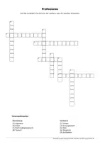 Vorschau - Arbeitsblätter - Kreuzworträtsel Profesiones Berufe Rätsel Anfangsunterricht - Deckblatt