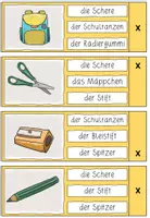 Vorschau - Stationenlernen - SCHULSACHEN Klammerkarten lesen/ DaZ - Seite 3