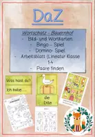 Vorschau - Arbeitsblätter - DaZ Bundle Sequenz Bauernhof Bauernhoftiere Einführung Wortschatz - Deckblatt
