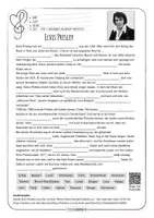 Vorschau - Arbeitsblätter - Musik 🎶 Elvis Presley • Lückentext Lösung Quiz - Seite 1