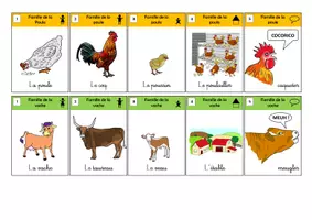Aperçu - Jeux - Cartes familles animaux - Page 1