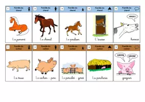 Aperçu - Jeux - Cartes familles animaux - Page 2
