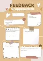 Vorschau - Arbeitsblätter - Selbsteinschätzung Feedback und Reflexion von Gruppenarbeit - Deckblatt