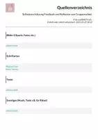 Vorschau - Arbeitsblätter - Selbsteinschätzung Feedback und Reflexion von Gruppenarbeit - Seite 1
