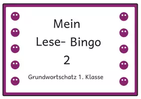 Vorschau - Arbeitsblätter - Lesebingos zum Grundwortschatz für die 1. Klasse - Seite 1