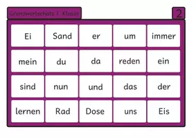Vorschau - Arbeitsblätter - Lesebingo Grundwortschatz 2 für die 1. Klasse - Seite 3