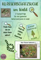 Vorschau - Aufgabenkarten - Klassenschatzsuche im Wald - 27 Suchaufträge für Naturforscher - Deckblatt
