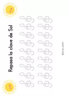 Vista previa - Hojas de trabajo - Fichas para repasar las claves de Sol y Fa - página 2