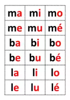 Aperçu - Cartes / Images - Syllabes à imprimer - Page de couverture