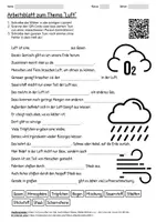 Vorschau - Arbeitsblätter - Arbeitsblatt "Luft" + Onlineübung & MP3 + Mindmap + Infografik - Deckblatt