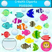 Aperçu - Cliparts/Visuels - CREAKIT Cliparts POISSONS - Page de couverture