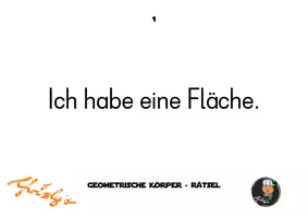 Vorschau - Präsentationen/Tafelbilder - geometrische Körper - Rätsel - Karteien zur Freiarbeit (Geometrie) - Deckblatt