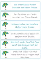 Vorschau - Aufgabenkarten - Sommer: Großschreibung und Nominalisierung - Übungskarten - Seite 2