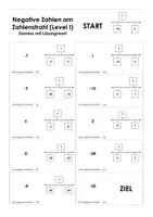 Vorschau - Spiele - Negative Zahlen am Zahlenstrahl - Domino - Seite 3