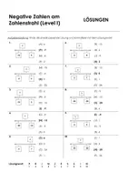 Vorschau - Arbeitsblätter - Negative Zahlen am Zahlenstrahl - AB Multiple Choice - Seite 1