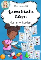 Vorschau - Stationenlernen - Geometrische Körper | Klammerkarten - Seite 1