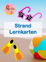 Vorschau - Bildkarten - Strand Lernkarten für DAF 20 Wörter - Deckblatt